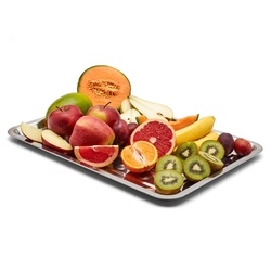 Taca metalowa nierdzewna Tadar 49,5 x 34,5 cm prostokątna