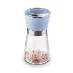Szklany młynek ręczny do soli i pieprzu Tadar 170 ml niebieski