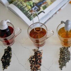 Zaparzacz do herbaty stalowy z rączką Tadar Sitko 15,5 x 4,5 cm