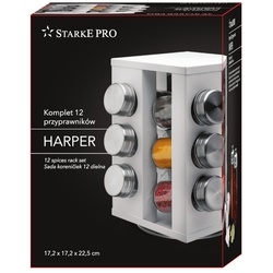 Komplet przyprawników Starke Pro Harper 12 elementów 17,2 x 17,2 x 22,5 cm biały